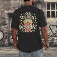 Cute Teacher Popcorn Day Men's Back Print T-Shirt, funny design