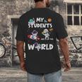 Cute Teacher My Students Are Out-Of This World Space Men's Back Print T-Shirt, funny design