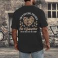Daycare Provider Teacher Childcare Worker Leopard Heart Fun Men's Back Print T-Shirt, funny design