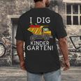I Dig Kindergarten Student Teacher Construction First Day Men's Back Print T-Shirt, funny design