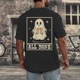 All Done Sign Language Ghost Speech Pathology Teacher Men's Back Print T-Shirt, funny design