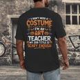 I Don't Need a Costume I'm An Art Teacher Retro Halloween Men's Back Print T-Shirt, funny design