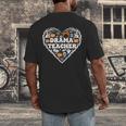 Drama Teacher Heart Pumpkin Ghost Halloween Kids Men's Back Print T-Shirt, funny design