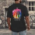 Earth Without Art Is Just Eh Painting Artist Pun Art Teacher Men's Back Print T-Shirt, funny design