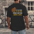 Lets Eat Kids Punctuation Turkey Thanksgiving Teacher Men's Back Print T-Shirt, funny design Lets Eat Kids Punctuation Turkey Thanksgiving Teacher Men's Back Print T-Shirt, funny design