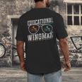 Educational Wingman Assisting Teacher Teaching Assistant Men's Back Print T-Shirt, funny design
