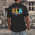 ELA Squad Teacher Back To School English Language Arts Men's Back Print T-Shirt, funny design ELA Squad Teacher Back To School English Language Arts Men's Back Print T-Shirt, funny design