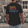English Teacher Their There Theyre Grammar Men Women Men's Back Print T-Shirt, funny design English Teacher Their There Theyre Grammar Men Women Men's Back Print T-Shirt, funny design