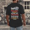 English Teacher Men's Back Print T-Shirt, funny design