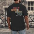 Equality Inclusion Diversity Equity Love Never Fails Teacher Men's Back Print T-Shirt, funny design Equality Inclusion Diversity Equity Love Never Fails Teacher Men's Back Print T-Shirt, funny design
