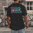 ESL Squad Teacher English As A Second Language Men's Back Print T-Shirt, funny design