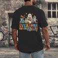 Everyone Communicates Differently Halloween SLP Sped Teacher Men's Back Print T-Shirt, funny design Everyone Communicates Differently Halloween SLP Sped Teacher Men's Back Print T-Shirt, funny design