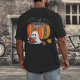 Fall Book Pumpkin Ghost Reading Books Halloween Teacher Men's Back Print T-Shirt, funny design Fall Book Pumpkin Ghost Reading Books Halloween Teacher Men's Back Print T-Shirt, funny design