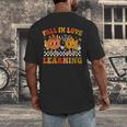 Fall In Love With Learning Autumn Pumpkin Fall Teacher Kids Men's Back Print T-Shirt, funny design Fall In Love With Learning Autumn Pumpkin Fall Teacher Kids Men's Back Print T-Shirt, funny design