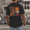 Fall In Love With Reading Autumn Thanksgiving Shirt Teacher Men's Back Print T-Shirt, funny design Fall In Love With Reading Autumn Thanksgiving Shirt Teacher Men's Back Print T-Shirt, funny design