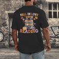 Fall In Love With Reading Halloween Stack Of Book Teacher Men's Back Print T-Shirt, funny design Fall In Love With Reading Halloween Stack Of Book Teacher Men's Back Print T-Shirt, funny design