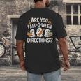 Are You Fall O Ween Directions Halloween Teacher Ghosts Men's Back Print T-Shirt, funny design Are You Fall O Ween Directions Halloween Teacher Ghosts Men's Back Print T-Shirt, funny design