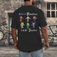 My Favorite Monsters Call Me Teacher Thank Mummy Vampire Bat Men's Back Print T-Shirt, funny design My Favorite Monsters Call Me Teacher Thank Mummy Vampire Bat Men's Back Print T-Shirt, funny design