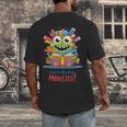 Feed The Reading Monster Halloween Teacher Men's Back Print T-Shirt, funny design Feed The Reading Monster Halloween Teacher Men's Back Print T-Shirt, funny design