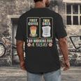 First Coffee Then Data SPED Teacher Taking a Break Men's Back Print T-Shirt, funny design