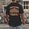First Grade Crew Thanksgiving Fall Teacher 1st Grade Team Men's Back Print T-Shirt, funny design
