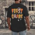 First Grade Dream Retro Team Fall Halloween Spooky Teachers Men's Back Print T-Shirt, funny design First Grade Dream Retro Team Fall Halloween Spooky Teachers Men's Back Print T-Shirt, funny design