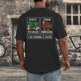 First Teach Then Thanksgiving I'm Earning A Break Teacher Men's Back Print T-Shirt, funny design First Teach Then Thanksgiving I'm Earning A Break Teacher Men's Back Print T-Shirt, funny design