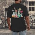 Floral Beakers Chemistry Lab Teacher Men's Back Print T-Shirt, funny design Floral Beakers Chemistry Lab Teacher Men's Back Print T-Shirt, funny design