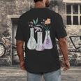 Flowers Test Tube Chemistry Student Science Teacher Women Men's Back Print T-Shirt, funny design