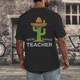 Fun Teacher Appreciation Humor Nacho Average Teacher Men's Back Print T-Shirt, funny design