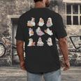 Ghost Book Reading Halloween Books Lover Teacher Kids Men's Back Print T-Shirt, funny design Ghost Book Reading Halloween Books Lover Teacher Kids Men's Back Print T-Shirt, funny design