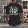 Ghost Plant Library Halloween Reading Books Teacher Vintage Men's Back Print T-Shirt, funny design