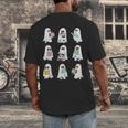 Ghost Reading Books Spooky Librarian Teacher Women Men's Back Print T-Shirt, funny design Ghost Reading Books Spooky Librarian Teacher Women Men's Back Print T-Shirt, funny design