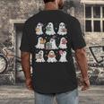 Ghost Reading Teacher Halloween Costume Librarian Book Lover Men's Back Print T-Shirt, funny design Ghost Reading Teacher Halloween Costume Librarian Book Lover Men's Back Print T-Shirt, funny design