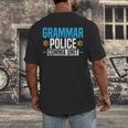 Grammar Police Comma Unit English Teacher Grammar Teacher For Men Women Men's Back Print T-Shirt, funny design