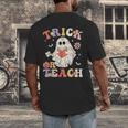 Groovy Halloween Trick Or Teach Retro Floral Ghost Teacher Men's Back Print T-Shirt, funny design Groovy Halloween Trick Or Teach Retro Floral Ghost Teacher Men's Back Print T-Shirt, funny design
