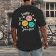 Groovy Happy To See Your Face Teacher School Appreciation Men's Back Print T-Shirt, funny design Groovy Happy To See Your Face Teacher School Appreciation Men's Back Print T-Shirt, funny design