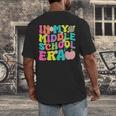 Groovy In My Middle School Era Back To School Teacher Men's Back Print T-Shirt, funny design