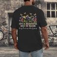 Groovy I Teach Tiny Humans About Jesus Christian Teacher Men's Back Print T-Shirt, funny design