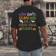 Halloween You Cant Scare Me Im A Middle School Teacher Men's Back Print T-Shirt, funny design Halloween You Cant Scare Me Im A Middle School Teacher Men's Back Print T-Shirt, funny design