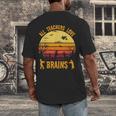 Halloween Costume Teacher Love Brains Zombie Men's Back Print T-Shirt, funny design Halloween Costume Teacher Love Brains Zombie Men's Back Print T-Shirt, funny design