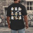 Halloween Ghost Music Teacher Playing Instruments Men's Back Print T-Shirt, funny design Halloween Ghost Music Teacher Playing Instruments Men's Back Print T-Shirt, funny design