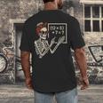 Halloween Math Teacher Skeleton Six Seven Meme Brainrot Men's Back Print T-Shirt, funny design