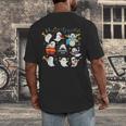 Halloween Music Teacher Ghost Playing Musical Instruments Men's Back Print T-Shirt, funny design Halloween Music Teacher Ghost Playing Musical Instruments Men's Back Print T-Shirt, funny design