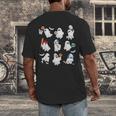 Halloween PE Teacher Ghost Playing Soccer Football Baseball Men's Back Print T-Shirt, funny design