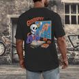 Halloween Skeleton Geography Teacher Pumpkin Bats Classroom Men's Back Print T-Shirt, funny design Halloween Skeleton Geography Teacher Pumpkin Bats Classroom Men's Back Print T-Shirt, funny design