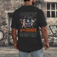 Halloween Teacher Creepin It Real With My 4th Grade Monsters Men's Back Print T-Shirt, funny design