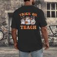 Halloween Teacher Ghosts Trick Or Teach Retro Costume Women Men's Back Print T-Shirt, funny design Halloween Teacher Ghosts Trick Or Teach Retro Costume Women Men's Back Print T-Shirt, funny design