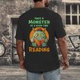 Halloween Teacher Librarian Monster Reading Books Men Women Kids Men's Back Print T-Shirt, funny design Halloween Teacher Librarian Monster Reading Books Men Women Kids Men's Back Print T-Shirt, funny design