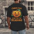 Halloween Teacher Librarian Pumpkin Reading Books Men Women Kids Men's Back Print T-Shirt, funny design Halloween Teacher Librarian Pumpkin Reading Books Men Women Kids Men's Back Print T-Shirt, funny design